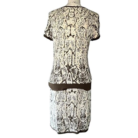 Etcetera olive & off-white skirt & top set medium - Picture 4 of 5